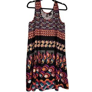 New Directions Sleeveless Dress Geometric Print Casual Summer‎ Dress Size M EUC